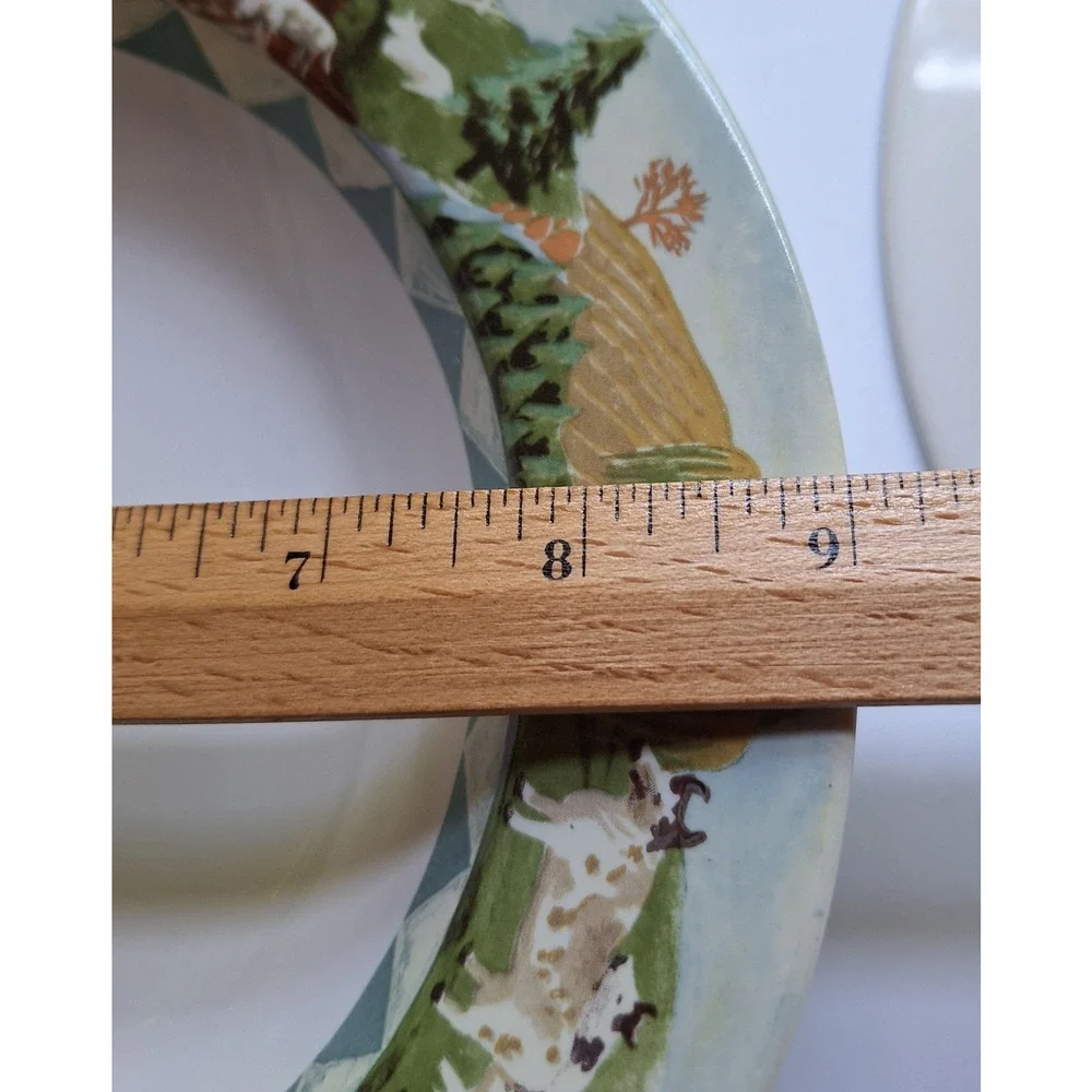 2 Farberware By Retroneu Country Life Rimmed Soup Bowls 9